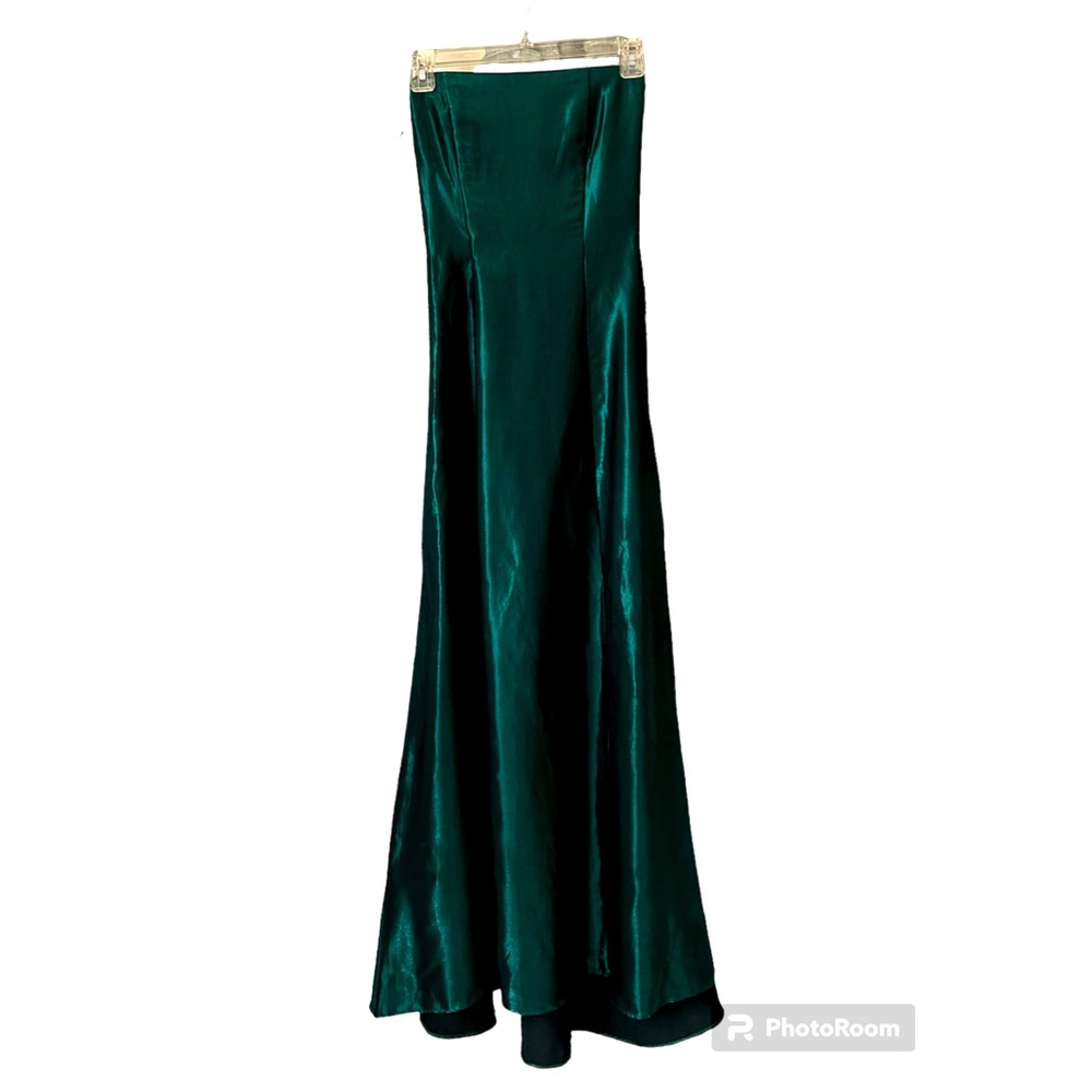 Gunne Sax by Jessica McClintock Dark Green Strapless Vintage early 90’s  Dress